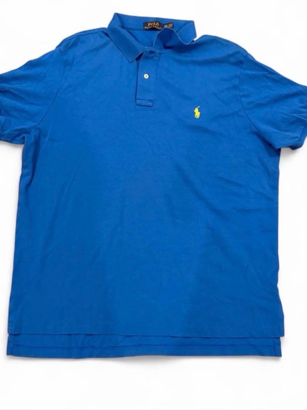 Polo by Ralph Lauren Bright Blue Polo with Yellow Logo